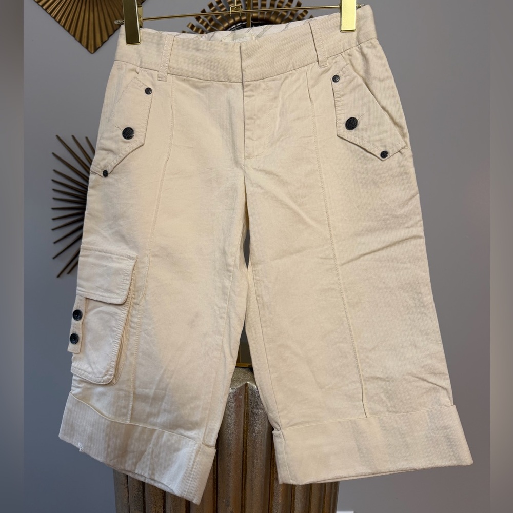 Diesel Women's Cream Cargo Shorts